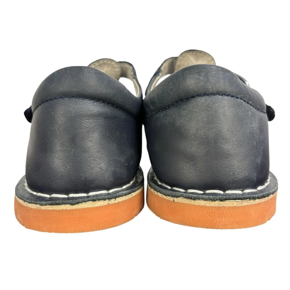 L'Amour Joy Classic Leather T-Strap Mary Jane in Navy, Size 13